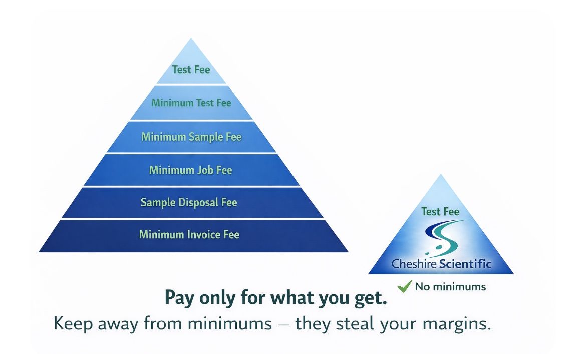 Cheshire Scientific No Minimum Charges